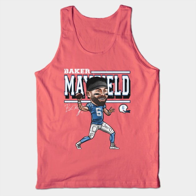 Baker Mayfield Carolina Cartoon Tank Top by Chunta_Design